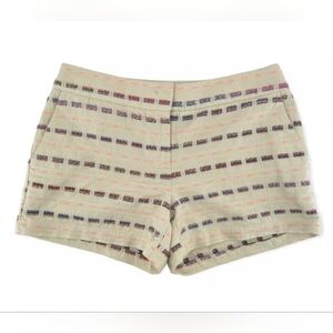 NWT | LOFT | Riviera Women's Textured Embroidered Cotton Chino Shorts | 6